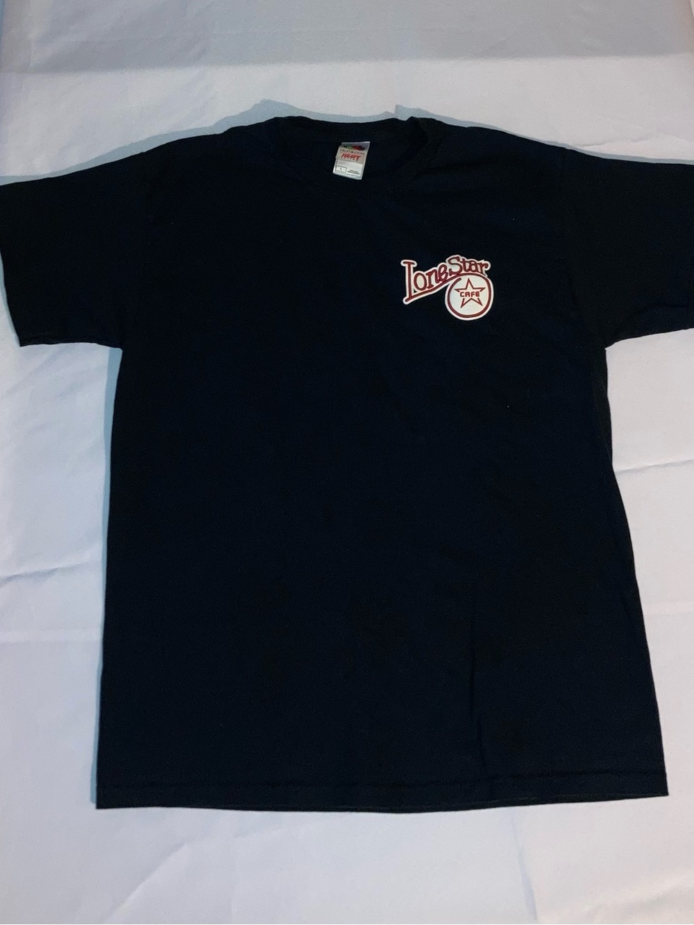 Lone Star Fruit of the Loom Black Short Sleeve Tee with Chest Logo
